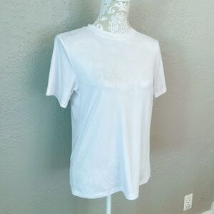 Fabletics men’s White Short Sleeve T-Shirt size small lightweight
